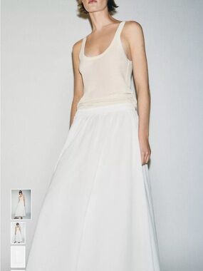 White Midi Skirt - Zara NWT